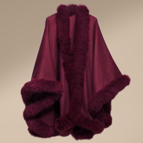 Elevate Your Wardrobe With Our Stunning Luxury Cape, Meticulously Crafted From The Finest Baby Alpaca Wool And Adorned In A Captivating Shade Of Red. This Exquisite Piece Seamlessly Blends Opulence, Warmth, And Timeless Style, Making It A Must-Have Addition To Your Collection. Key Features: Material: Immerse Yourself In The Unparalleled Softness Of Baby Alpaca Wool, Renowned For Its Sumptuous Texture And Exceptional Warmth. This Cape Is A Luxurious Cocoon Of Comfort For Any Season. Color Eleganc Bronze Autumn, Winter Cloak, Coat Cape, Cocoon Jackets, Sequin Cape, Faux Fur Cape, Cape Fashion, Blanket Jacket, Cape Designs