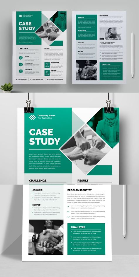 Business Case Study Template Design Corporate Identity Business Case Study, Template Study, Case Study Template, Case Study Design, Professional Brochure, Study Design, Standard Paper Size, Business Case, Innovation Strategy