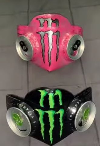 Monster Energy Gas Mask, Monster Cans Diy, Monster Room, Tab Crafts, Monster Decorations, Pop Tab Crafts, Netflix Horror, Monster Energy Girls, Diy Monsters