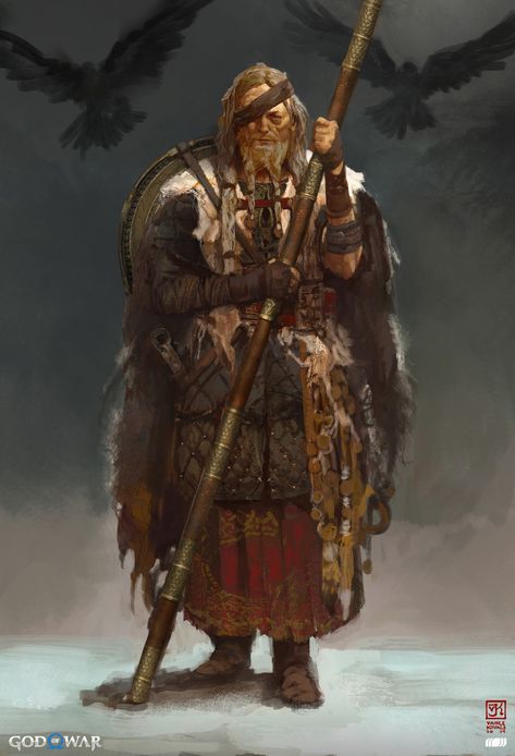 Odin Concept Art, Concept Art Character Design, Fantasy Wizard, Art Character Design, Odin God, Dungeons And Dragons Characters, Concept Art Character, Dnd Art, Game Concept Art