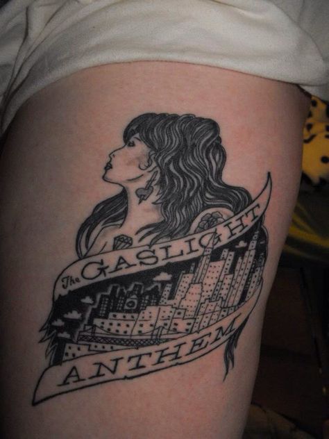 Gaslight anthem tattoo Gaslight Anthem Tattoo, Gaslight Anthem, Gaming Tattoo, Skull Tattoo, Body Art, Google Search, Tattoos, Drawings