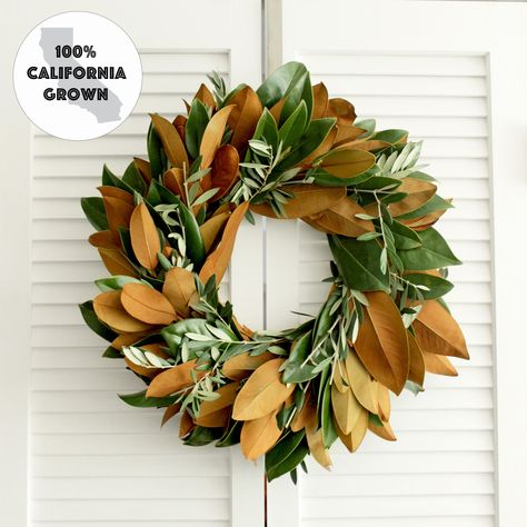 Pepper Berry, Olive Branch Wreath, Branch Wreath, Church Door, Handmade Christmas Wreaths, Fresh Wreath, Holiday Decor Thanksgiving, Magnolia Wreath, Eucalyptus Wreath