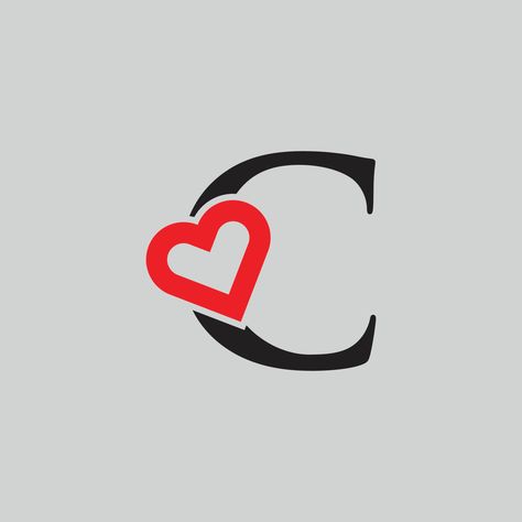 Logo Heart Letter G. Beautiful vector love logo design. G love outline creative letter design I Heart C, Logo Design G, Love Logo Design, C Heart, C Love, Logo Heart, Heart Letter, Love Logo, Letter Design