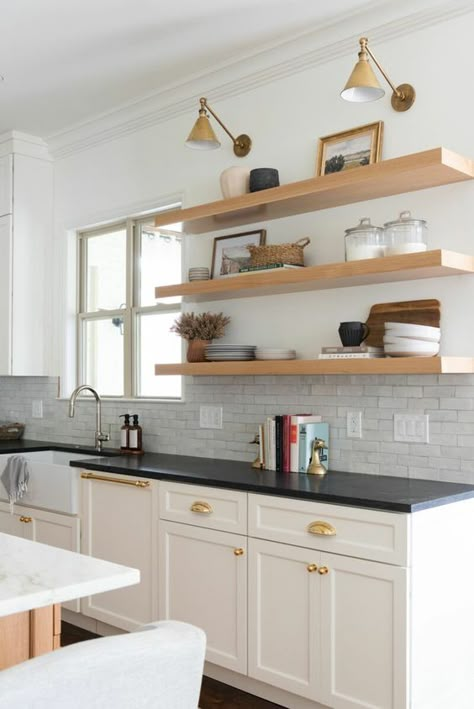 13+ Brilliant Small Kitchen Decor Ideas On A Budget That Will Make Your Space Bigger - From Lemons To Luxury Top Shelves In Kitchen, Kitchen With Open Shelving And Cabinets Wall Shelves, Backsplash Under Floating Shelves, Kitchen With Upper Cabinets And Shelves, Kitchen Uppers And Open Shelving, Kitchen With Exposed Shelves, Kitchen Lighting Above Shelves, Practical Open Shelving Kitchen, Kitchen With Shelf Instead Of Cabinets