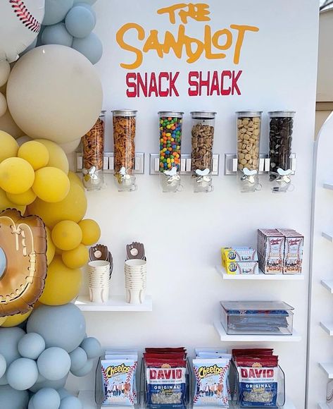 Snack Shack — @gcraftyhands @blowup.l.a • • • #snackshack #snacksonsnacks #sandlot #baseball #backdrops #backdroprental #rentals #balloons… | Instagram Sandlot Theme Party, Sandlot Birthday Party Decorations, Sandlot Trunk Or Treat Ideas, Sandlot Themed Birthday Party, Sandlot Birthday Party, Sandlot Party, Sandlot Birthday, Baseball Shelf, Baseball Backdrop