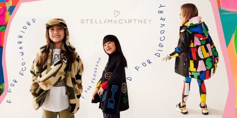 Explore the vision behind Stella McCartney Kids AW21! – LM Bambini Nature And Animals, Sweat Sets, Rainbow Paint, Snow Wear, Knitted Cape, Pink Tulle, The Vision, Stella Mccartney Kids, Swirl Pattern