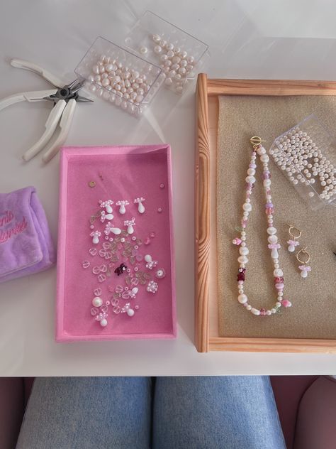 a glimpse at the process behind our bestselling to the woods necklace Aesthetics Jewelry, Necklace 2023, Diy Jewelry Set, Bracelet Packaging, Jewelry Photography Styling, Pink Birthday Party, Diy Labels, Beaded Earrings Tutorials, Eye Makeup Designs