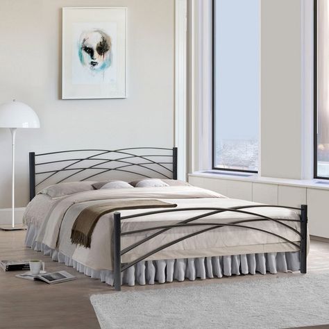 10 Modern Metal Bed Designs With Photos In 2020 | Styles At Life Metal Double Bed, Single Metal Bed, Steel Bed Design, Queen Metal Bed, Wrought Iron Beds, Double Bed Designs, Iron Bed Frame, Sofa Bed Design, Steel Bed