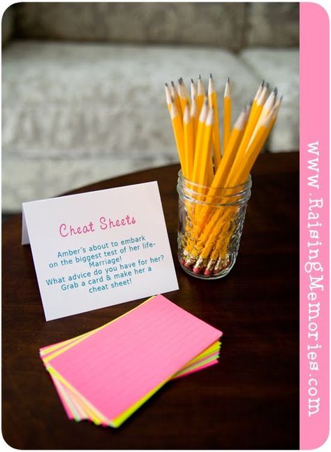 Cheat sheet! Teacher Graduation Party, Bridal Shower Checklist, Shower Checklist, Bridal Shower Decorations Elegant, Bridal Shower Themes, Teacher Party, Teacher Themes, Wedding March, Sweetheart Bridal