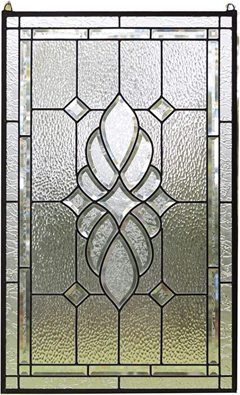 Traditional Stained Glass Panels, Stained Glass Bevels, Colonial Interior Design, Meeting Room Design, Hanging Stained Glass, Colonial Interior, Glass Staircase, Stained Glass Decor, Copper Frame