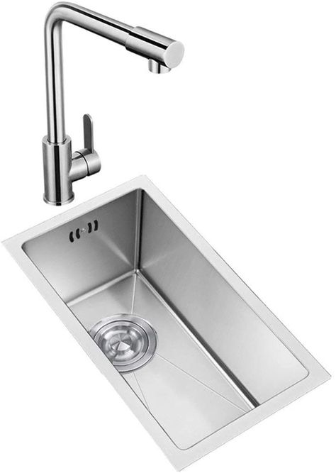 Kitchen Sink Rectangular Stainless Steel Mini Bathroom Sink Household Sink Small Sink with Hot and Cold Tap: Amazon.de: Küche & Haushalt Small Sink For Kitchen, Small Sink Kitchen, Mini Bathroom, Sink Sizes, Kitchen Smells, Small Sink, Stainless Steel Sink, Single Bowl Sink, Steel Kitchen Sink