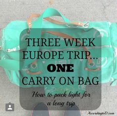 HOW TO PACK LIGHT FOR A 3 WEEK EUROPE TRIP! How to pack light for a vacation or trip.  — According to D Travel Outfit Summer Airport, Europe Honeymoon, Packing For Europe, Photography New York, Pack Light, Europe Trip, Saint Michel, Long Trips, Packing Tips For Travel