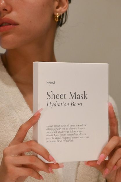 Sheet Mask Product Photography, Face Mask Product Photography, Sheet Mask Design, Sheet Mask Photography, Sheet Mask Packaging, Sheet Mask Aesthetic, Face Mask Photography, Holding Product, Ugc Photography