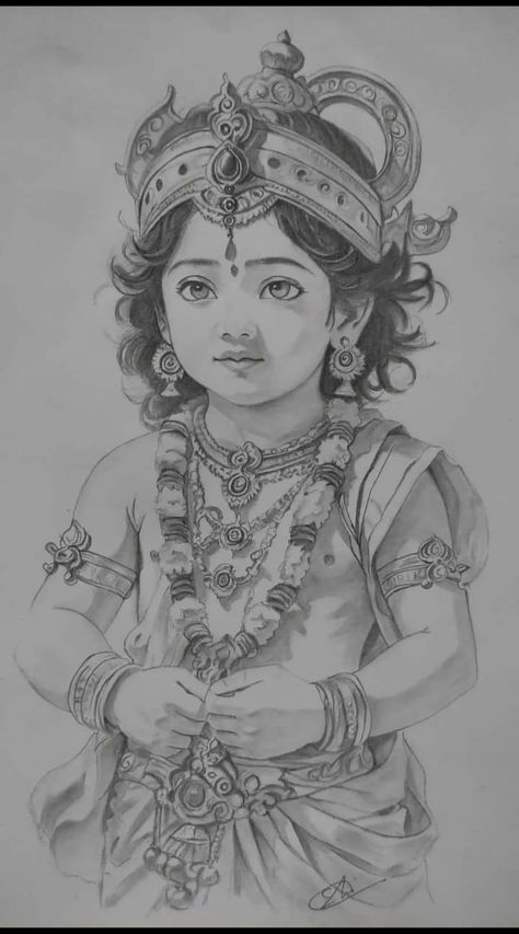 Pencil Drawing Images, Krishna Drawing, Pencil Sketch Images, Cool Pencil Drawings, Beautiful Art Paintings, Hinduism Art, Art Drawings Sketches Pencil, Cute Krishna, Indian Art Paintings