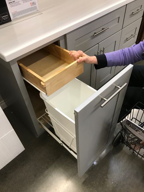 Built In Garbage Can Trash Bins, Kitchen Trash Pull Out, Trash Can Cabinet Pull Out Kitchen Islands, Trash Can Drawer Kitchen, Drawer Trash Can, Countertop Pull Out, Trash Pull Out Cabinet, Trash Can Cabinet Pull Out, Trash Can In Kitchen Cabinet