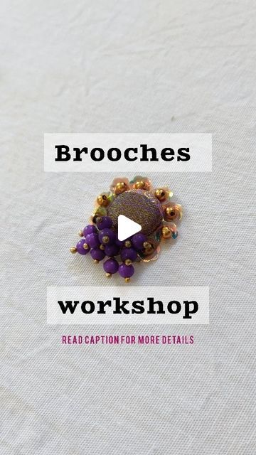 Brooches Work For Blouse, Brooches Blouse Design Tutorial, Brooch Work Blouse Design, Brooches Blouse Design, Fabric Brooches, Summer Workshop, Brooch Design, Applique Blouse, Kids Workshop