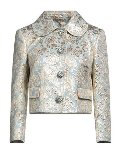 Brocade Half-belt Crystals Two-tone Peter pan collar Single-breasted  Long sleeves With shoulder pad Fully lined Snap fastenings Multipockets Pocket with flap Dry clean Do not tumble dry Do not bleach Single-breasted jacket Mode Costume, Jacquard Jacket, Cutaway Collar, Fitted Jacket, Woman Suit Fashion, Single Breasted Jacket, Dolce E Gabbana, Workout Jacket, Suit Fashion