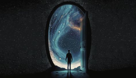 Door To Another World, Portal To Another World, Magic Portal, Galaxy Background, Space Galaxy, Painting Inspo, Open Door, Free Vectors, Another World