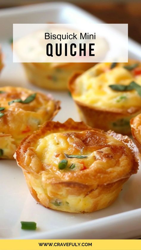 Whip up a quick and delicious treat with this Bisquick Mini Quiche recipe. Perfect for breakfast or brunch, these savory bites are a crowd-pleaser. Bisquick Quiche Muffins, Mini Bisquick Quiche, Mini Quiche Filling Ideas, Bisquick Crustless Quiche, Self Crusting Quiche Recipes, Homemade Mini Quiche, Mini Quiches Recipes, How To Make Quiche Easy, Individual Quiche Recipes Muffin Tins