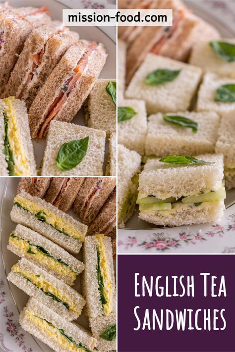 Afternoon Tea Sandwiches, English Tea Sandwiches, High Tea Sandwiches, Tea Party Sandwiches Recipes, High Tea Food, Tea Party Sandwiches, Tea Sandwiches Recipes, Afternoon Tea Recipes, Tea Time Food