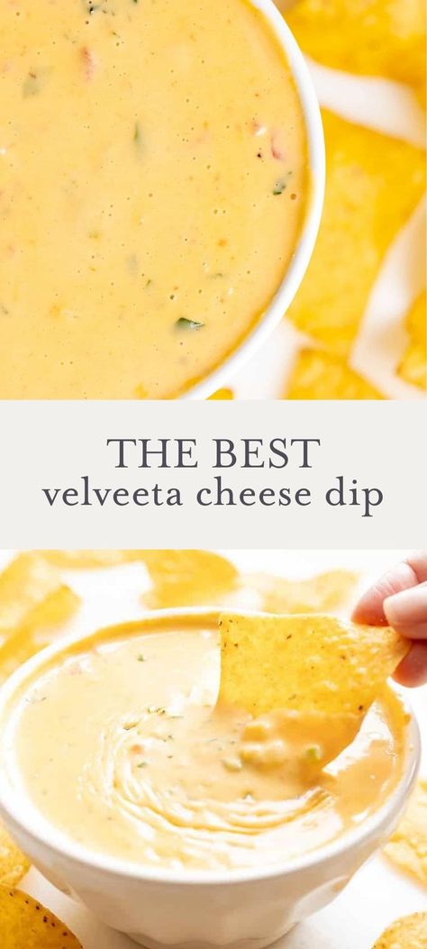 Easy Velveeta Queso, Queso With Velveeta And Cream Cheese, How To Make Queso Dip Velveeta, Velveeta And Salsa Dip, Velveeta Queso Dip With Cream Cheese, Velvets Cheese Dip, Velveeta Dips, Cheese Dip Recipes Velveeta, Velvetta Cheese Dip