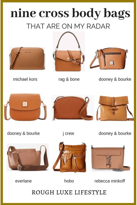 nine tan crossbody bags that are on my radar-cindy hattersley in search of the perfect crossbody bag #handbags #fashion #handbagspurses Tan Purses And Handbags, Tan Leather Crossbody Bag, Tan Crossbody Bag Outfit, Crossbody Purse 2023, Neutral Crossbody Bag, Tan Purse Outfit, Camel Bag Outfit, Tan Bag Outfit, Cross Body Bag Outfit