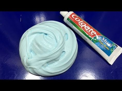 DIY Toothpaste Fluffy Slime!! No Shaving Cream, No Glue, No Borax! - YouTube Slime Without Glue Or Activator, Fluffy Slime Without Shaving Cream, Fluffy Slime No Glue, Slime Without Shaving Cream, Fluffy Slime Without Glue, Slime With Shaving Cream, Make Slime Without Glue, Borax Slime Recipe, Slime Without Glue