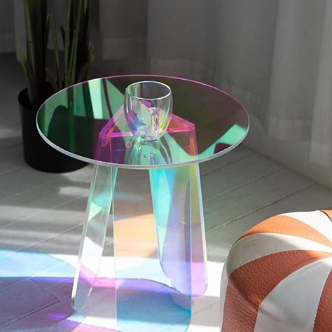 Round Bedside, Bedside Table Round, Acrylic Side Table, Acrylic Coffee Table, Small End Tables, Acrylic Furniture, Glass End Tables, Table Round, Stylish Living Room