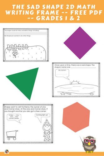 This post has a short review of The Greedy Triangle with a free 2D math story writing frame printable for grades 1 and 2 The Greedy Triangle, Writing Frame, Frame Printable, Teaching Second Grade, Math Writing, Shape Names, Free Writing, Second Grade Math, Wise Owl