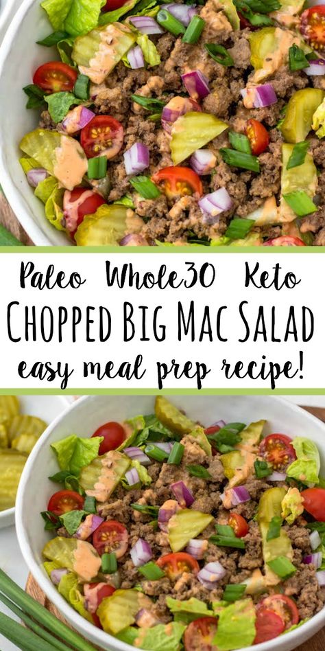 Salad Cobb, Big Mac Salat, Salad Taco, Salad Macaroni, Paleo Salad, Paleo Menu, Paleo Salad Recipes, Cena Keto, Salad Kale