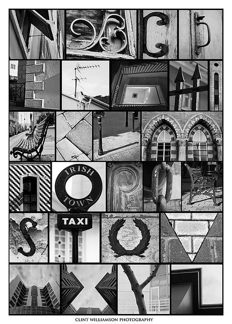 Urban alphabet by Clint Willliamson, I like the way the artist uses black and white and also has the main focus on the letter so it is clear to see which letter it is. Found Alphabet Photography, Letter Art Photography Alphabet, Live Letters, Letter Art Photography, Teaching Photography, High School Photography, Class Inspiration, Letter Photography, Alphabet Photography