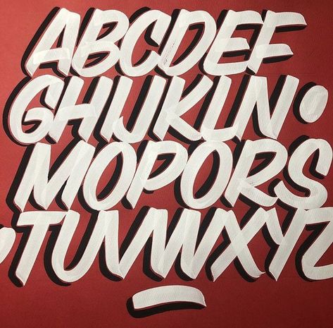 Sign Lettering Alphabet, Painting Fonts, Sign Lettering Fonts, Painting Lettering, Sign Painting Lettering, Casual Fonts, Font Painting, Tattoo Lettering Styles, Graffiti Lettering Fonts