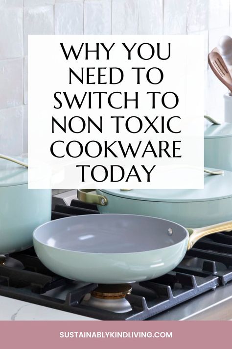 Looking for the most trust-worthy non-toxic cookware brands that feature gorgeous oven-safe stainless steel, ceramic, glass, and cast-iron pots, pans, and skillets? We made a list of the safest cookware brands that promise to last a lifetime. Healthy Pots And Pans, Toxic Cookware, Sustainable Living Diy, Sustainable Living For Beginners, Healthy Cookware, Plastic Free Kitchen, Non Toxic Cookware, Man Recipes, Safest Cookware