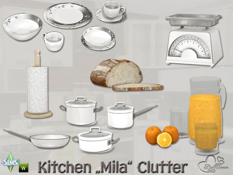 The Sims 4 Cabelos, Sims 4 Kitchen, Die Sims 4, Muebles Sims 4 Cc, The Sims 4 Pc, Sims 4 Bedroom, Sims 4 Clutter, Kitchen Clutter, Play Sims