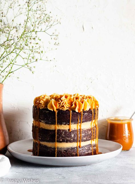 Chocolate Salted Caramel Cake, Lazy Cake, Caramel Cake Recipe, Chocolate Caramel Cake, Salted Caramel Cake, Cake Story, Salted Caramel Cheesecake, Caramel Buttercream