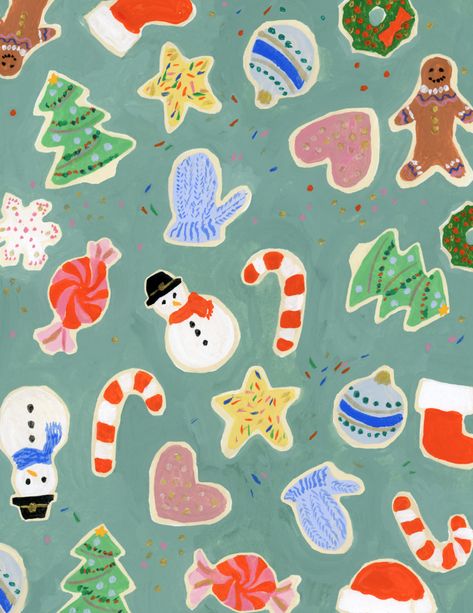 Illustrations — Margaret Jeane Christmas Theme Illustration, Cute Christmas Graphics, Christmas Cookie Illustration, Widget Noel, Christmas Candy Illustration, December Drawings, Christmas Design Graphic Illustration, Plaid Illustration, Gingerbread Illustration