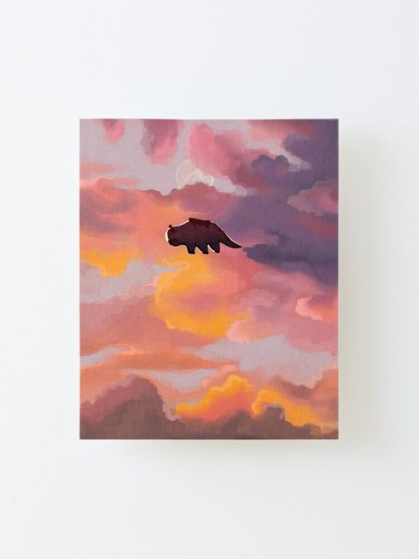 Cozy Painting Ideas On Canvas, Avatar The Last Airbender Painting Easy, Atla Painting Ideas, Avatar Canvas Painting, Appa Painting, Atla Painting, Easy Asthetic Paintings, Easy Pictures To Paint, Avatar Painting