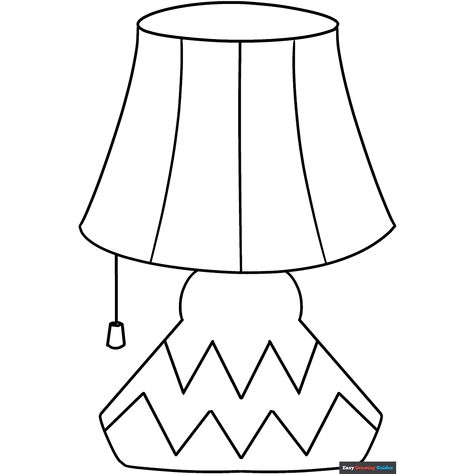 Free Lamp Coloring Page for Kids Lamp Coloring Page, Hello Kitty Lamp, Lamp Drawing, Colouring Ideas, Easy Drawing Guides, Drawing Guides, Kids Print, Coloring Sheets For Kids, Printable Coloring Sheets