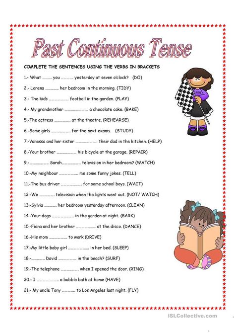 English Past Tense, Simple Present Tense Worksheets, Past Continuous Tense, Preschool Prewriting, Tense Worksheet, English Language Learning Activities, Past Tense Worksheet, Tenses Exercises, Past Continuous