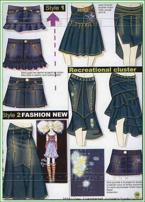 Over Skirt Pattern, How To Make Skirt From Jeans, Upcycling Clothes Ideas, Upcycle Jeans Skirt, Upcycle Skirt, Skirt From Jeans, Clothes Remake, Jeans Into Skirt, Jean Upcycle