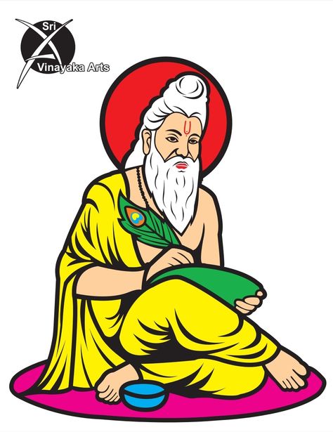 Valmiki maharshi radium art sticker Radium Sticker Design, Maharshi Valmiki Photos Hd, Valmiki Photos Hd, Valmiki Wallpaper Full Hd, Radium Sticker, Graphic Design Activities, Cottage Illustration, Buddhist Art Drawing, Shading Drawing