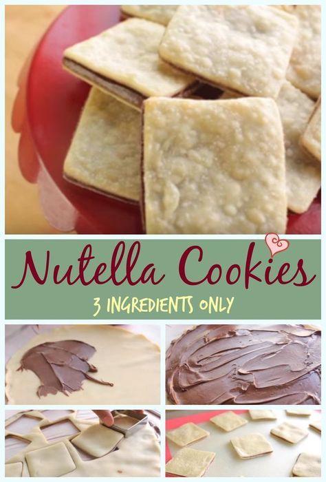 Specialty Cookies, Nutella Pie, Pie Crust Cookies, Nutella Biscuits, Nutella Recipes Easy, Nutella Desserts, Cookies Healthy, Quick Food, Oreo Brownies