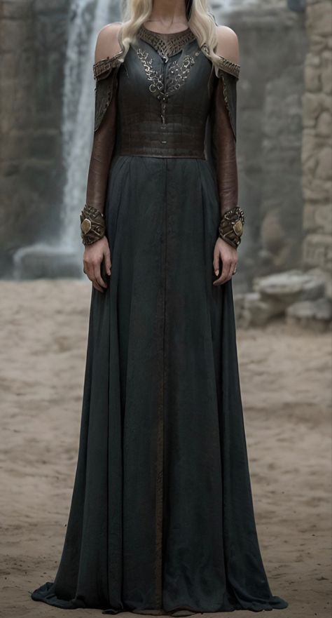 Armor Dresses Female, Got Dresses Style, House Of The Dragon Wardrobe, Game Of Thrones Aesthetic Outfits, Dragon Rider Outfit Female, Hotd Dragons Outfits, Got Dresses Game Of Thrones, House Of Dragon Dress Inspiration, Game Of Thrones Fashion Inspiration