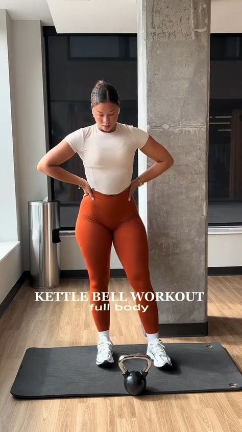 Kb Workout, Gym Girlie, Workout Gym Routine, Full Body Hiit, Dream Physique, Full Body Hiit Workout, Kettle Bell, Body Gym, Full Body Workouts