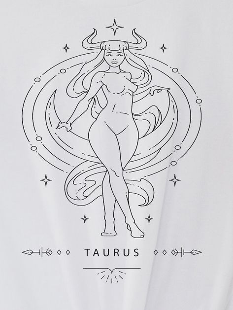 Taurus Sketch, Taurus Fairy, Taurus Woman, Zodiac Tattoos, Zodiac Stuff, Temporary Tattoos, Free Svg, Tattoos And Piercings, Piercings