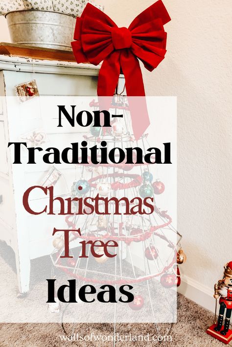 Christmas Tree Ideas Without Ornaments, Non Tree Christmas Tree, Hanging Christmas Ornaments Without A Tree, Christmas Tree No Tree Ideas, Christmas Tree Ideas Without A Tree, Alternative For Christmas Tree, Instead Of A Christmas Tree Ideas, Interesting Christmas Tree Ideas, Instead Of A Christmas Tree