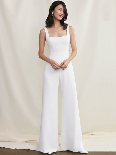 Savannah Miller Fall 2021 Wedding Dress Collection Dresses Glam, Bride Jumpsuit, Savannah Miller, Wedding Dress Collection, Useful Ideas, Simple Gowns, Tailored Clothes, Wedding Jumpsuit, Elegant Dresses Classy