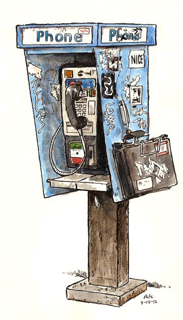 G st phonebox Booth Drawing, Boring Conversation, Výtvarné Reference, Architecture Drawing Art, Phone Booth, Seni Cat Air, Urban Sketchers, Lukisan Cat Air, Arte Inspo