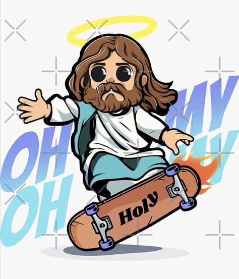 #bro #christ #funny #cross #lord #cool #holyspirit #savior #skateboard #jesus #freak Jesus Graffiti, Cartoon Jesus, Cool Jesus, Jesus Cartoon, Jesus Saves Bro, Jesus Design, Japanese Pop Art, Christian Shirts Designs, Jesus Artwork