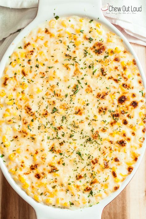 Corn Au Gratin, Side Dishes Corn, Corn Recipes Side Dishes, Slow Cooker Creamed Corn, Recipes Side Dishes, Corn Side Dish, Creamed Corn Recipes, Corn Dishes, Thanksgiving Recipes Side Dishes